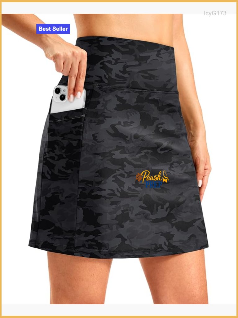 18" Swim Skirt With Pockets High Waisted Tummy Control Modest Swimsuit Bottoms